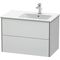 Duravit Waschtischunterbau XSQUARE 560x810x478mm Be re fla grey seidenmatt