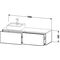 Duravit Waschtischunterbau XSQUARE 400x1600x548mm Be links taupe seidenmatt