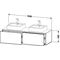 Duravit Waschtischunterbau XSQUARE 400x1600x548mm f 2 Becken weiß hochglanz