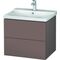 Duravit Waschtischunterbau L-CUBE 620x481x555mm basalt matt