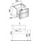 Keuco Waschtischunterbau ROYAL REFLEX 496x450x487mm trü