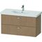 Duravit Waschtischunterbau XBASE 2 Schubk 560x1000x458mm europ. eiche