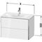 Duravit Waschtischunterbau XSQUARE 560x810x478mm, 2 Schubkästen weiß matt