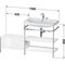 Duravit Waschtischset HAPPY D.2 PLUS 1400x490mm 2 Hahnlöcher weiß seidenmatt