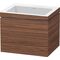 Duravit Waschtischset L-CUBE 600x480mm 2 Sk o HL we hgl La ES NB Mi.