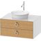 Duravit Waschtischunterbau WHITE TULIP 800x550mm 2 Schubk No we sdm ES Ei mitte