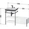 Duravit Waschtischset HAPPY D.2 PLUS 1200x490mm ohne Hahnloch weiß supermatt