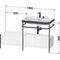 Duravit Waschtischset HAPPY D.2 PLUS 1400x490mm 2 Hahnlöcher taupe supermatt