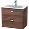 Duravit WT-Unterbau BRIOSO COMPACT Griffe chr 553x620x389mm nussbaum natur