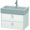 Duravit Waschtischunterbau BRIOSO Griffe chrom 442x684x459mm weiß matt