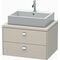 Duravit Konsolenunterschrank BRIOSO Griffe chrom 442x720x550mm taupe matt