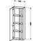 Duravit Hochschrank DURASTYLE 240x500x1400mm A re li-bl matt/basalt ma