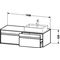 Duravit Waschtischunterbau KETHO 550x1400x426mm Be links betongrau matt